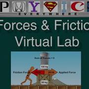 Forces Friction Virtual Lab