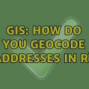 GIS How Do You Geocode Addresses In R 2 Solutions