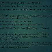 Well Formed XML Documents