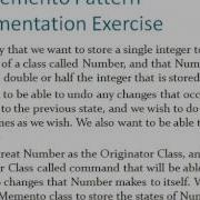 The Memento Pattern Presentation Part 1
