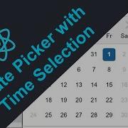 ReactJS Projects Date Picker Calendar With Time Selection Feature