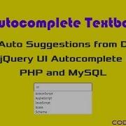 Autocomplete Textbox With JQuery UI Using PHP And MySQL