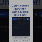 Count Vowels In Python One Line Magic Shorts