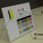 MaxGear Magnetic Dry Erase White Board 16in X 12in Large Desktop Whiteboard With Stand