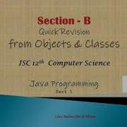 12th Section B Java Programming A Quick Revision