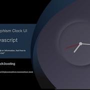 Modern Glassmorphism Neumorphism Clock UI HTML CSS JavaScript