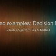 Simplex Algorithm Big M Method