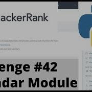 Hackerrank Python Challenge 42 Calendar Module