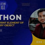Access Print Element Of Dictionary Object Lecture 103 Python Complete Course