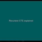 Recursive CTE In SQL Server