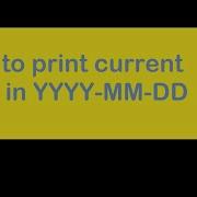 How To Print Current Date In YYYY MM DD In Python