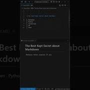 The Best Kept Secret In Markdown