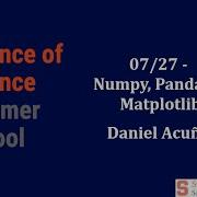 Science Of Science Summer School Day 2 Numpy Pandas Matplotlib