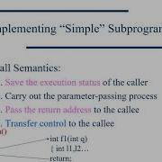 Chapter 10 Implementing Subprogram