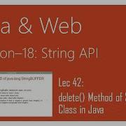 String API In Java 42 Delete Method Of StringBuffer Class In Java