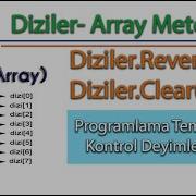 14 C Ile Diziler Dizi Tanımlamaları Array Clear Array Reverse Metotları