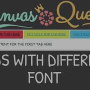 Canvas HTML Editor Creating Tabs 3 With Different Fonts
