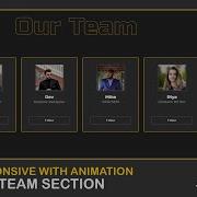 Responsive Our Team Section Using HTML CSS CSS Animation Card Hover Effects By AK Tutorial