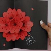 POP UP FLOWER CARD 3D Card Pop Up Card DIY