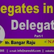 Delegates In C Delegates Part 1 C NET Tutorial Mr Bangar Raju