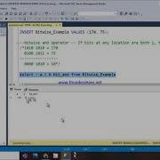 76 BITWISE OPERATORS AND OR NOT OPERATORS IN SQL