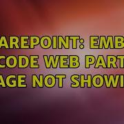 Sharepoint Embed Code Web Part Image Not Showing