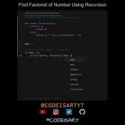 Find Factorial Of Number Using Recursion In Python Python Examples Python Coding Tutorial