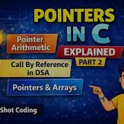 Pointers In C Part 2 Memory Diagram Pointer Arithmetic Arrays Double Pointers Why DSA Needs C