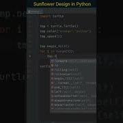 Draw A Sunflower Design Using Python Turtle Shorts Python