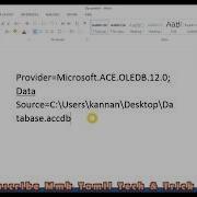 How To Get The Connection String In Visual Studio Net To Ms Access And SQL Server