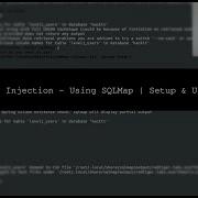 Automated SQL Injection Using SQLMap Setup Usage Sqlmap Be The H A C R Ep 14