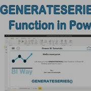 DAX Language GENERATESERIES Function In Power BI