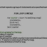 Visual Basic For Application For Loop