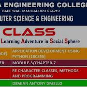 VTU ADP 18CS55 Python Programming Patterns And Regular Expressions M3 L2
