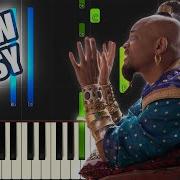 Prince Ali Aladdin Will Smith SLOW EASY PIANO TUTORIAL SHEET MUSIC By Betacustic