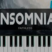 Insomnia Faithless Easy Piano Tutorial SHEET MUSIC MIDI
