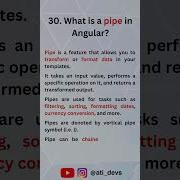What Is A Pipe In Angular Shorts Angular Interview