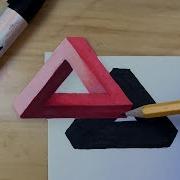 4D Drawing Amazing Imposible Triangle Optical Illusion Dirty Mind Trick