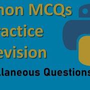 Python Miscellaneous Questions 3