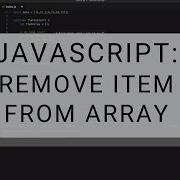 How To Remove An Element From A JavaScript Array
