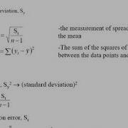Quantification Of Error Of Linear Regression