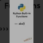 Abs Python3 Build In Function Shorts Tutorial