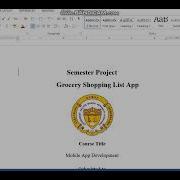 Android Project Grocery Shopping List App 18301 Java Javaswing Bscs6ea