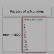 C Program To Find Factors Of A Number Using While Loop