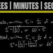 Degrees Minutes And Seconds In Trigonometry