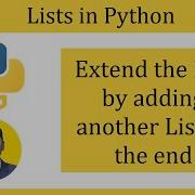 Extend The List By Adding Another Python List To The End Extend Method Amit Thinks