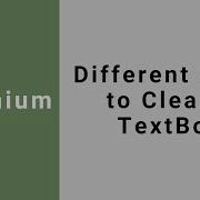 Different Ways To Clear A TextBox In Selenium