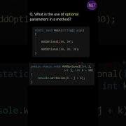 What Is The Use Of Optional Parameters In A Method