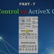 Part 7 Form Controls Vs ActiveX Controls In Excel VBA Clear Difference Explained Hindi