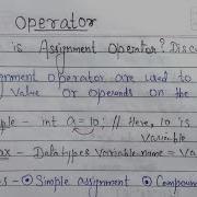 Assignment Operators In C In Hindi Simple And Compound Assignment Operators In C Programming